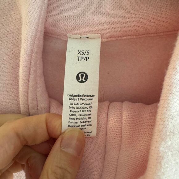 Lululemon scuba oversized funnel neck half zip strawberry milkshake pink size XS - Picture 2 of 4